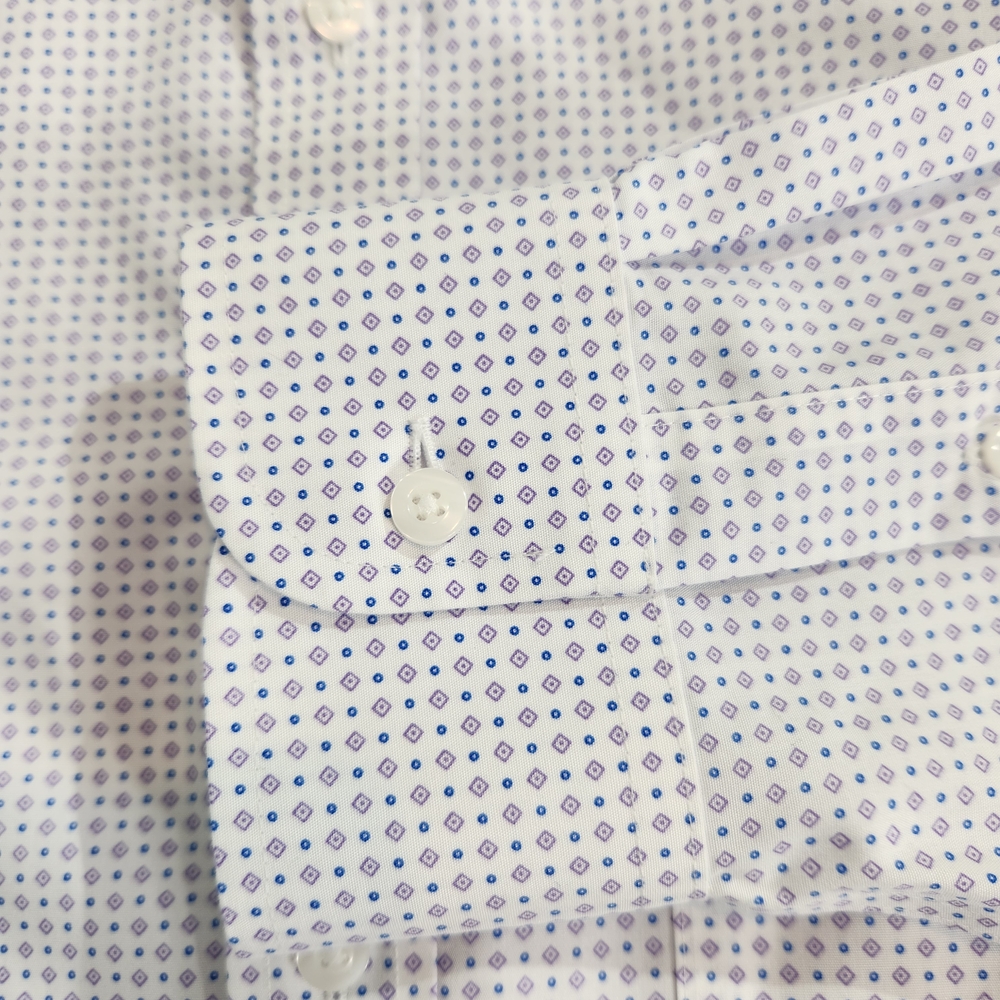 Roundtree Yorke Gold Label Men's  Shirt Size 20 36-37 Tall Purple Poplin 59 - Picture 8 of 9